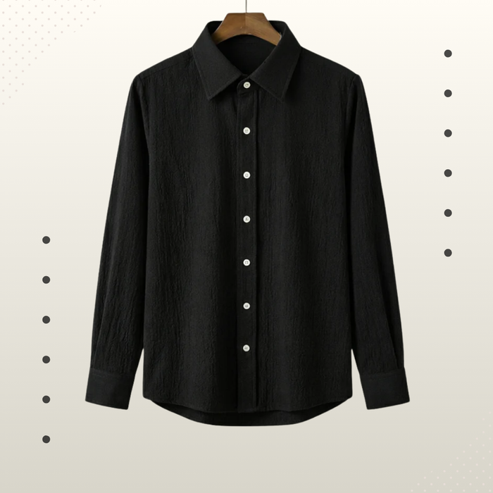 Black-Summer-Friendly Full Sleeve Shirt – Lightweight & Comfortable Fit (D-2010)
