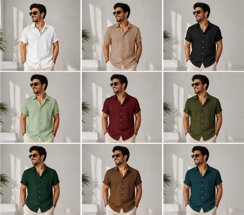 Premium Summer Shirt Combo – 9 Pieces Collection