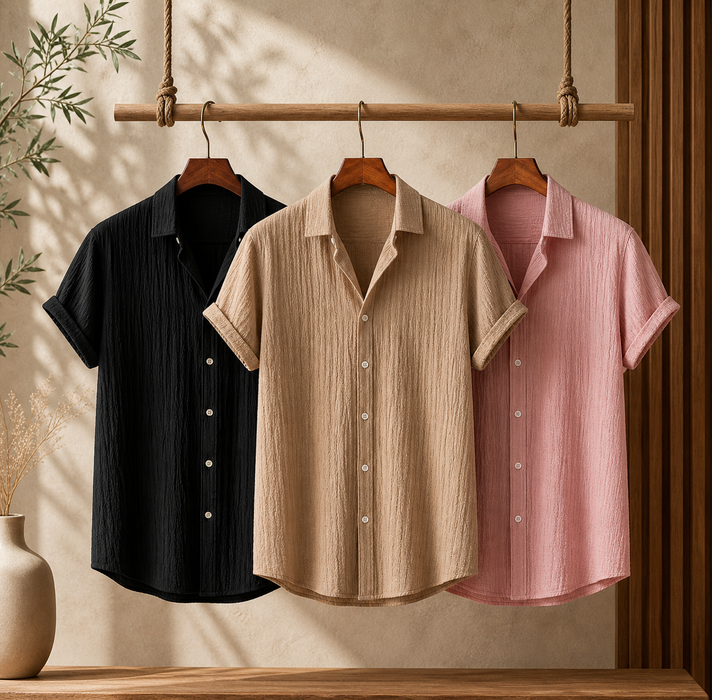 Beige Haze (H-710) + Midnight Crinkle (H-801) + Pink Charm (H-640)