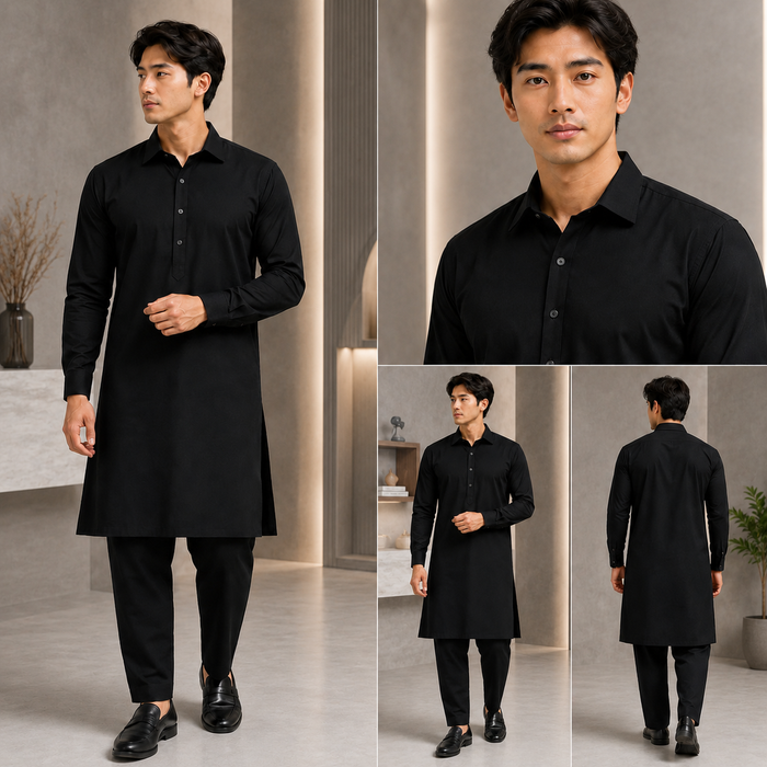 Black Classic Kabli Set |P-0045