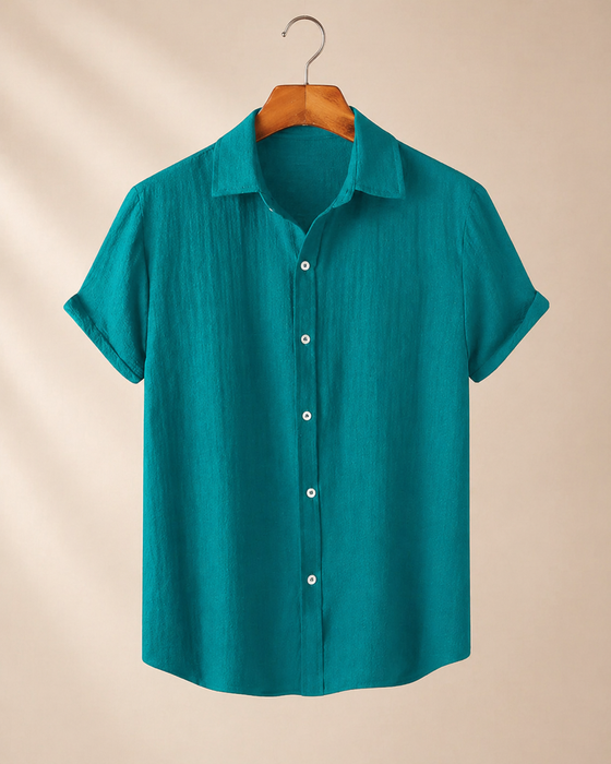 Teal Mist – Relaxed Fit Summer Shirt | H-620