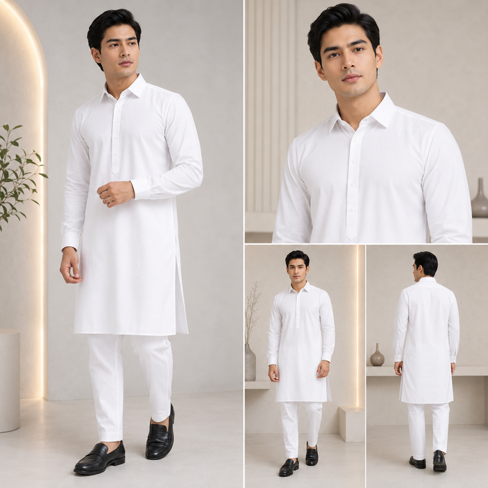 White Classic Kabli Set |P-0050